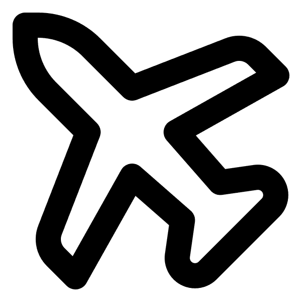 Thick Airplane Free Icon