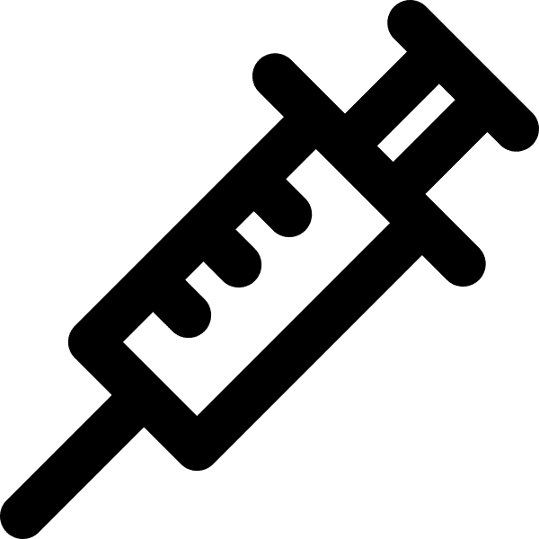 Thick Vaccine Syringe Outline