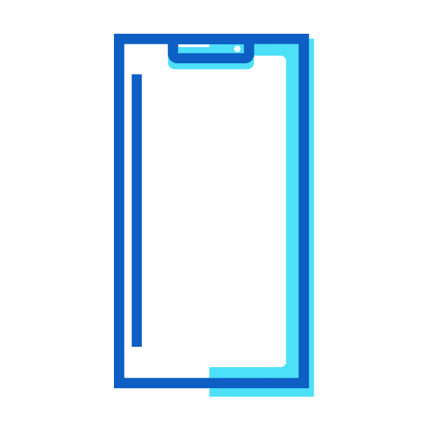 Thin Blue Iphone Icon