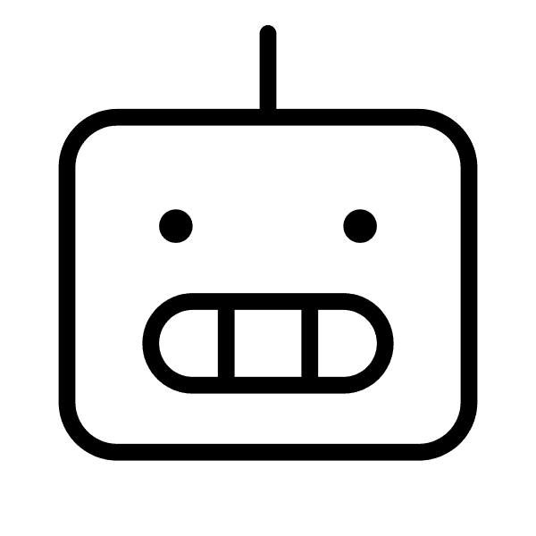 Thin Robot Head Outline