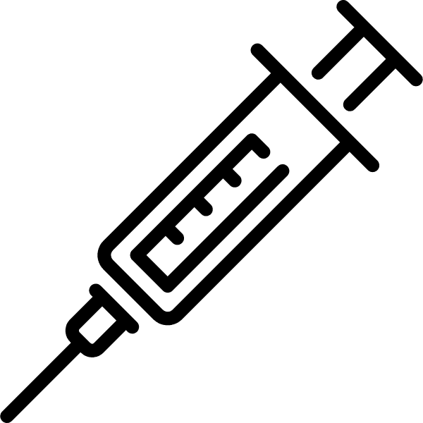 Thin Vaccine Syringe Illustration