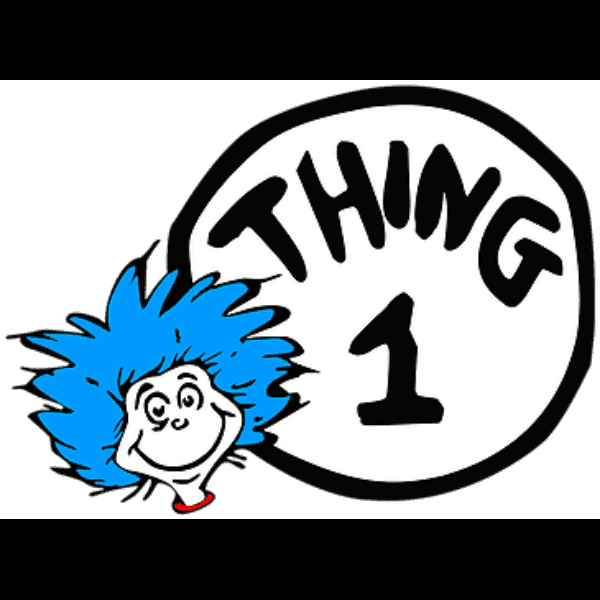 Thing 1 And Thing 2 Free Colored Illustration