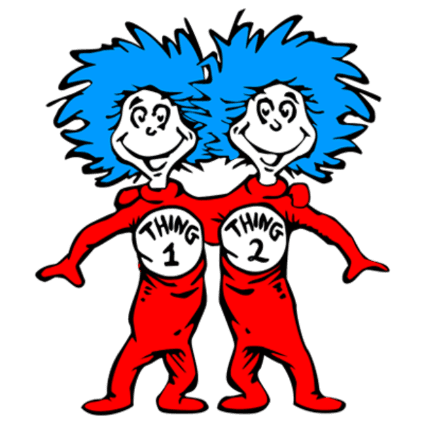 Thing 1 And Thing 2 Free Drawing