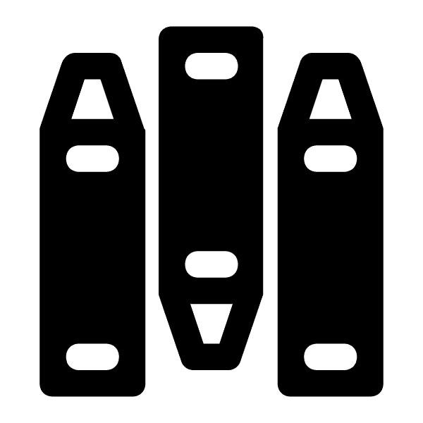 Three Black And White Crayons