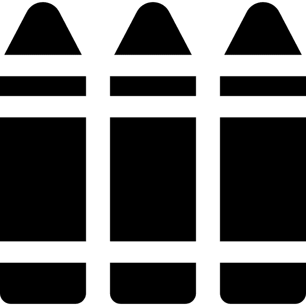 Three Thick Black Crayons