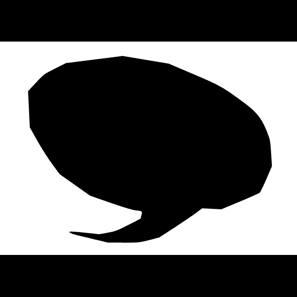 Tilted Speech Bubble In Black