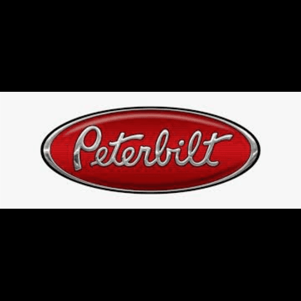 Tiny Gray And Red Peterbilt Logo