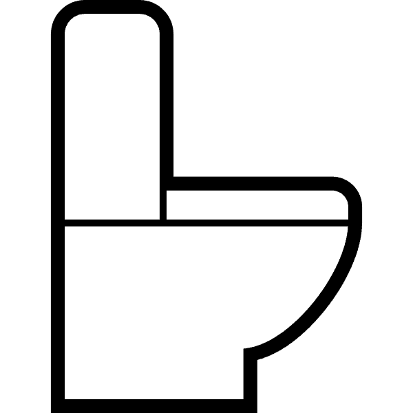 Toilet Bowl Outline Side View