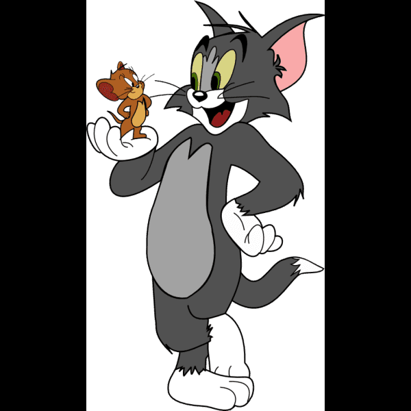 Tom And Jerry Looking At Each Other