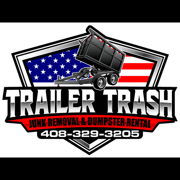 Trailer Trash Logo With American Flage