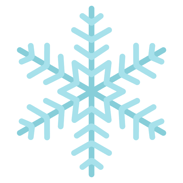 Transparent Snowflake In Light Blue