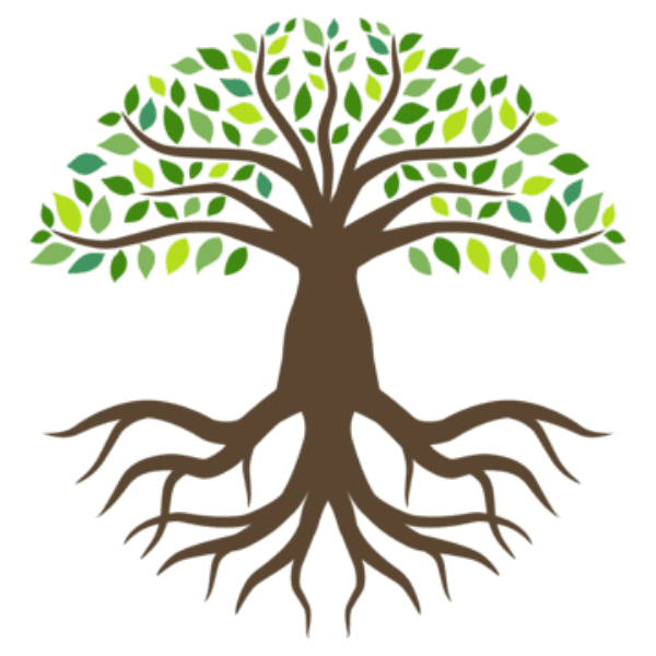 Tree With Roots Colored Clipart