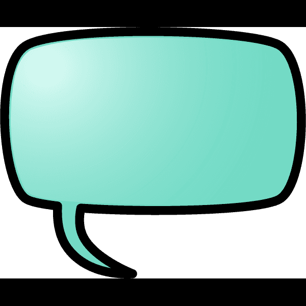 Turquoise Speech Bubble