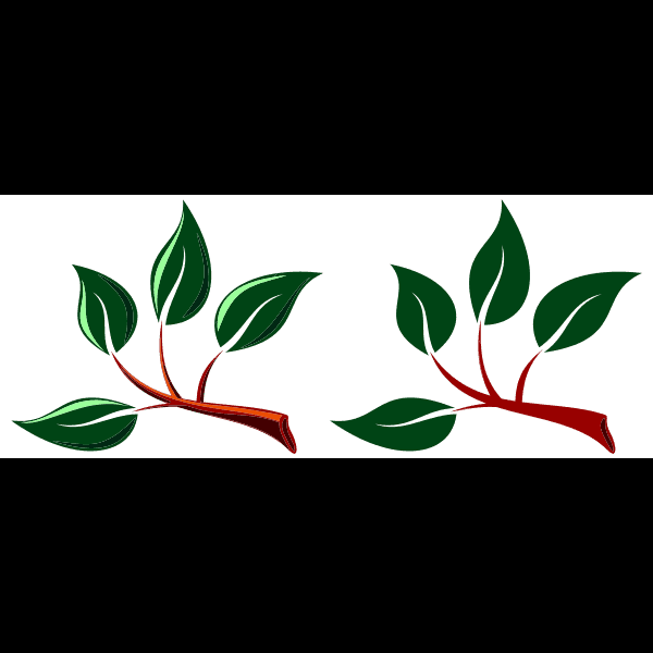 Two Branches With Leaves