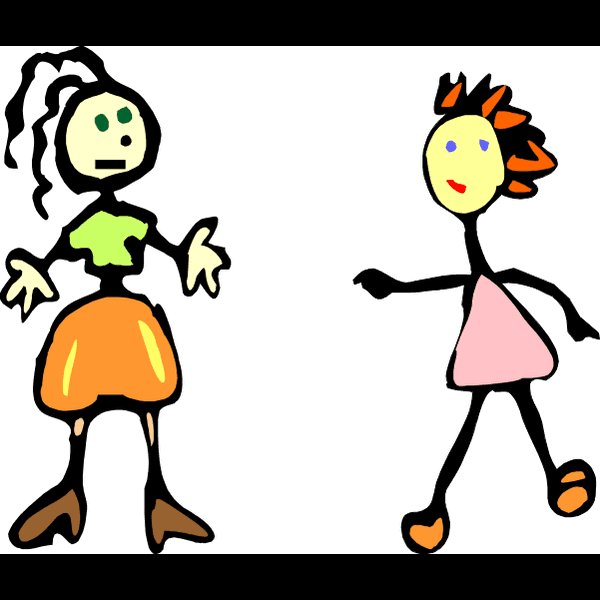 Two Stick Figure Arguing