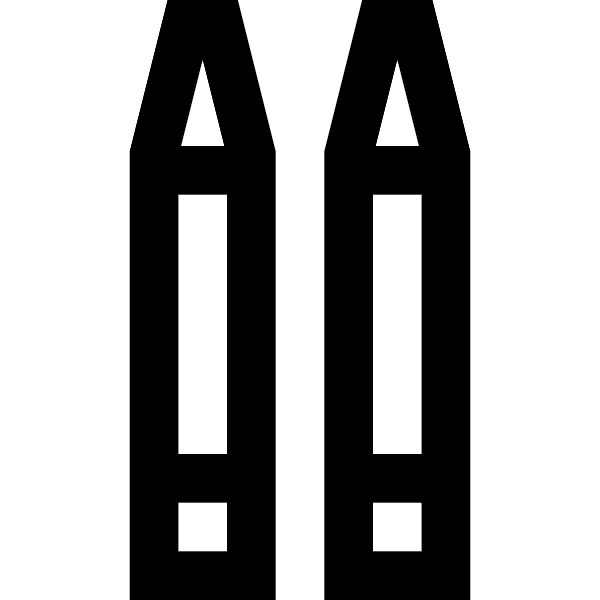 Two Thin And Tall Crayons