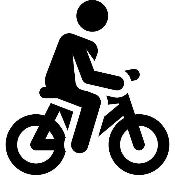 Vector Black Man Biking