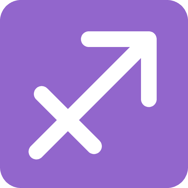 Violet Sagittarius Zodiac Sign Square