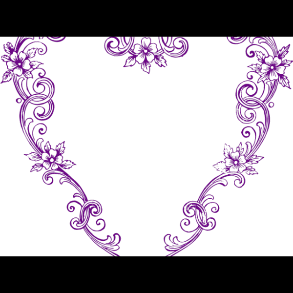 Violet Swirl Fancy Heart