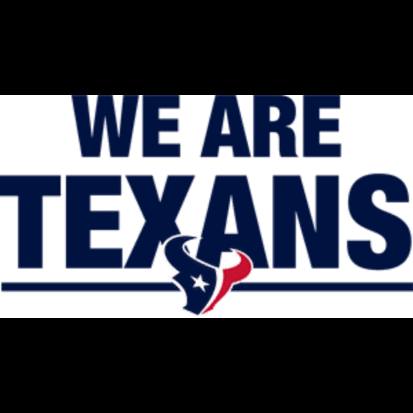 We Are Texans Blue Typography