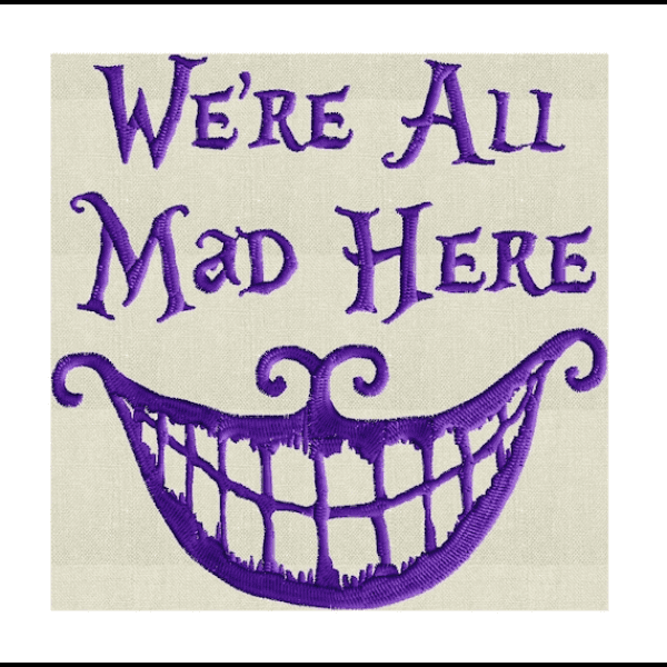 Were All Mad Here Smiling Teeth Painting