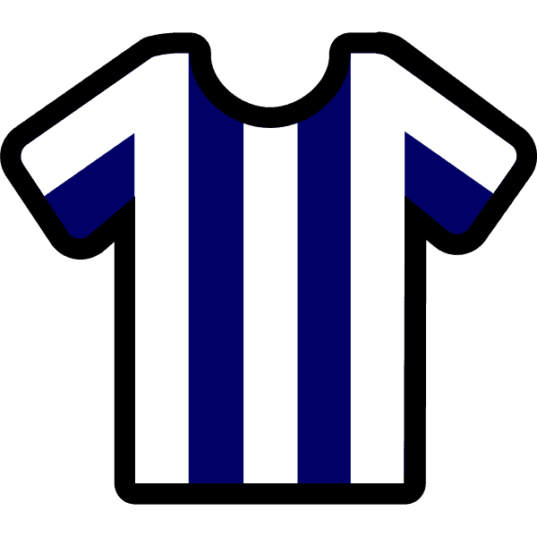 White And Navy Blue Stripes Shirt