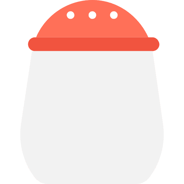 White And Red Salt Shaker