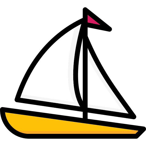 White And Yellow Sailboat
