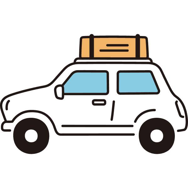 White Car Free With Luggage