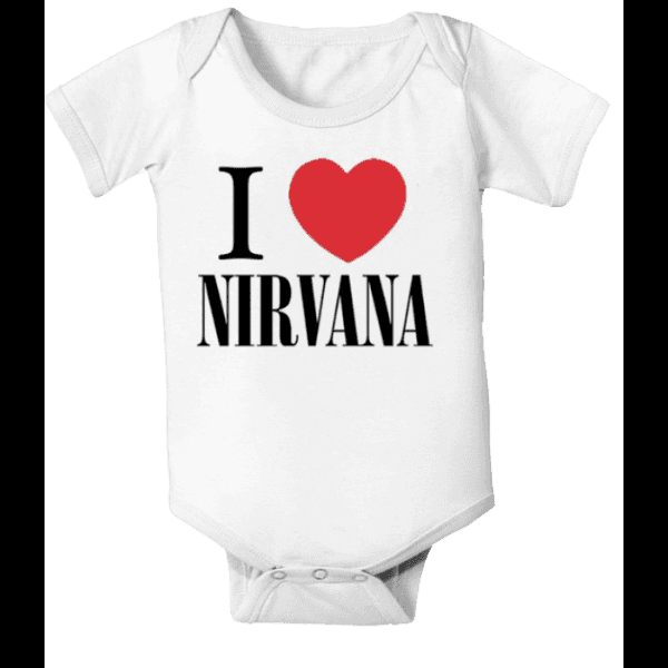 White Nirvana Baby Bodysuit