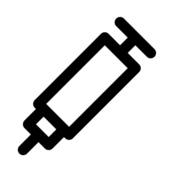 White Rectangle-bodied Syringe