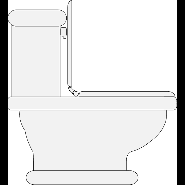 White Toilet Bowl With Seat Open