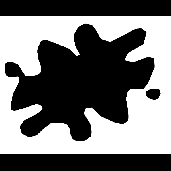 Wide Black Paint Splat Clip Art