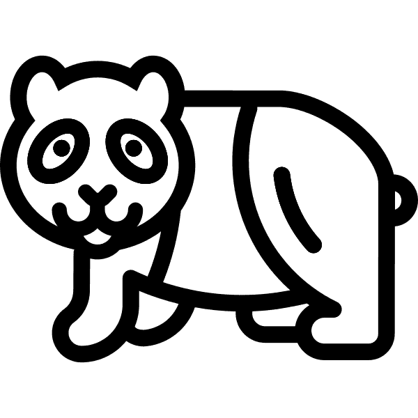 Wild Panda Free Walking Outline