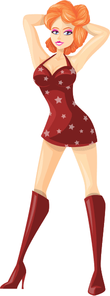 Woman In Stripper Clothes