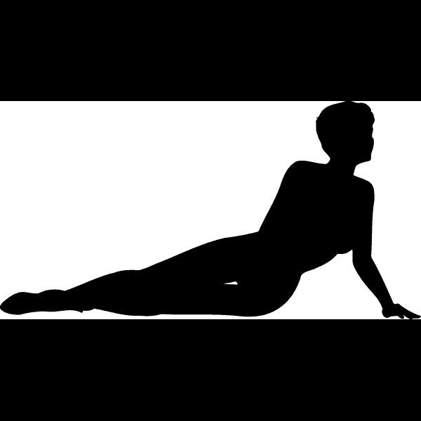 Woman Silhouette Lying