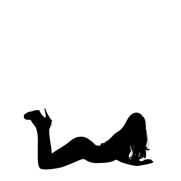 Woman Silhouette Lying On Floor