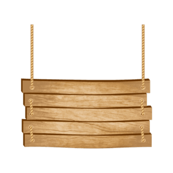 Wooden Sign Hanging On Rope