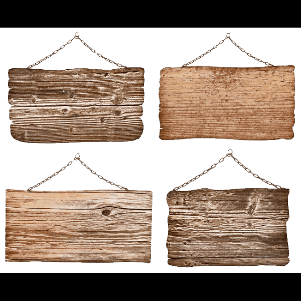 Wooden Sign Set