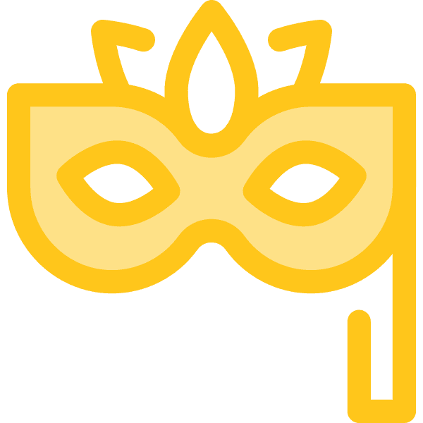 Yellow Carnival Mask