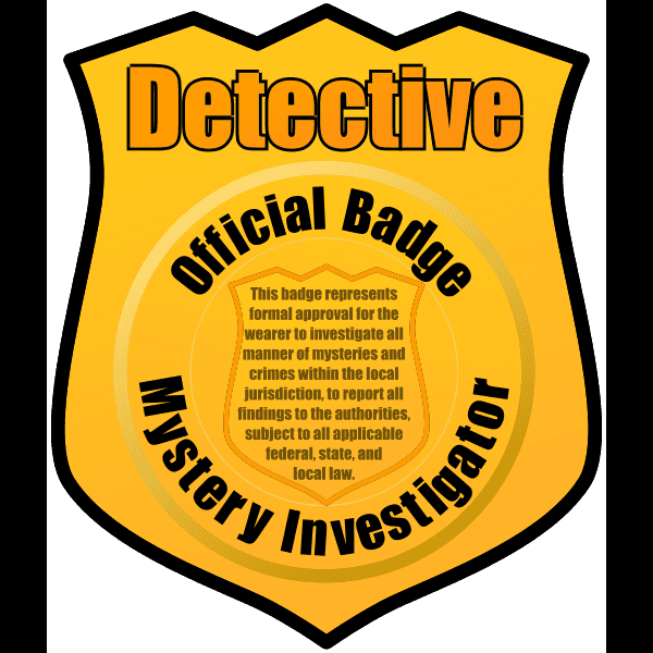 Yellow Detective Official Badge