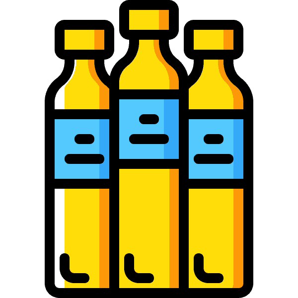 Yellow Free Water Bottle Label