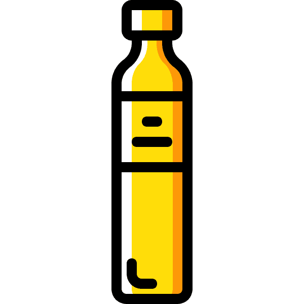 Yellow Free Water Bottle Label Outline
