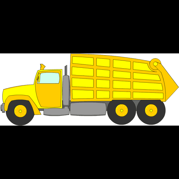 Yellow Garbage Truck
