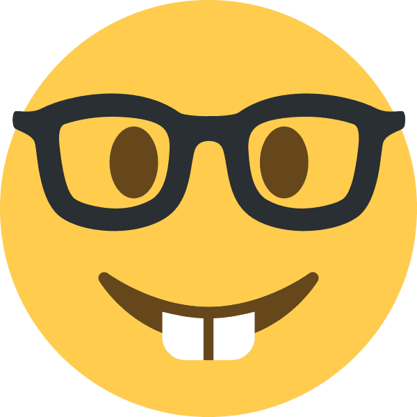 Yellow Geek Face Emoji