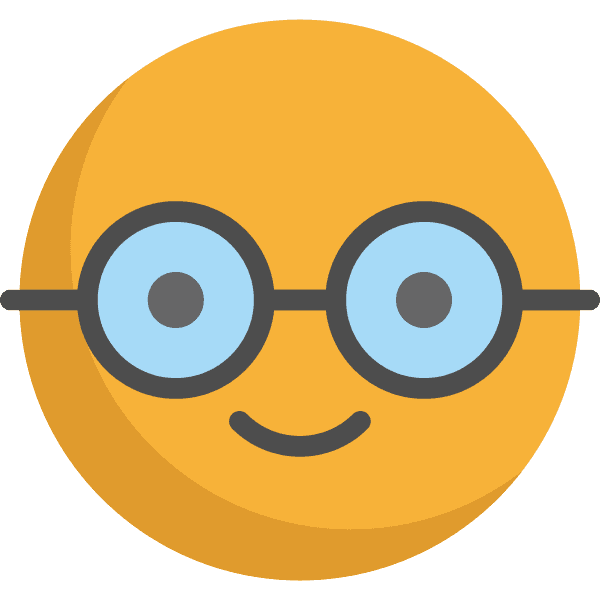 Yellow Geek Face Smiling