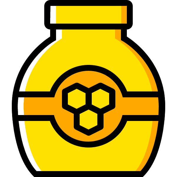Yellow Honey Bottle Container