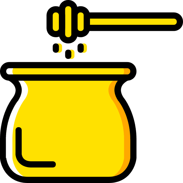 Yellow Honey Pot And Spoon