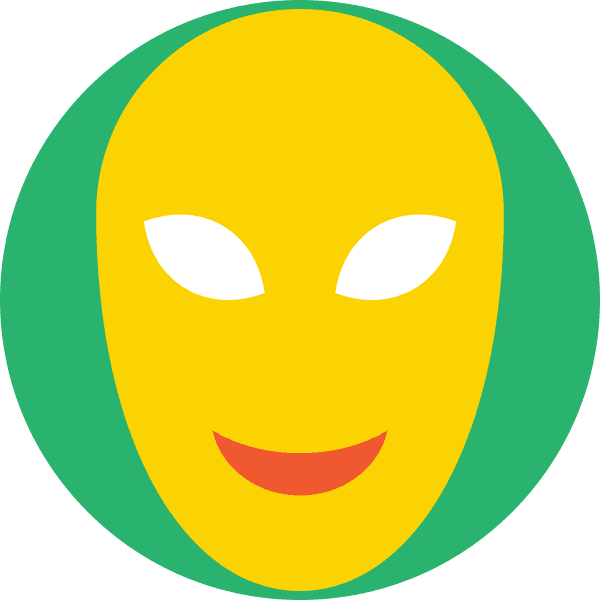 Yellow Mardi Gras Mask
