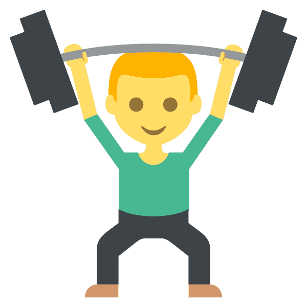 Yellow Skin Man Lifting Barbell Weights
